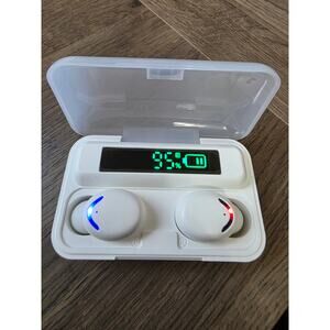 New White F9-5 True Wireless Stereo Bluetooth Earbuds